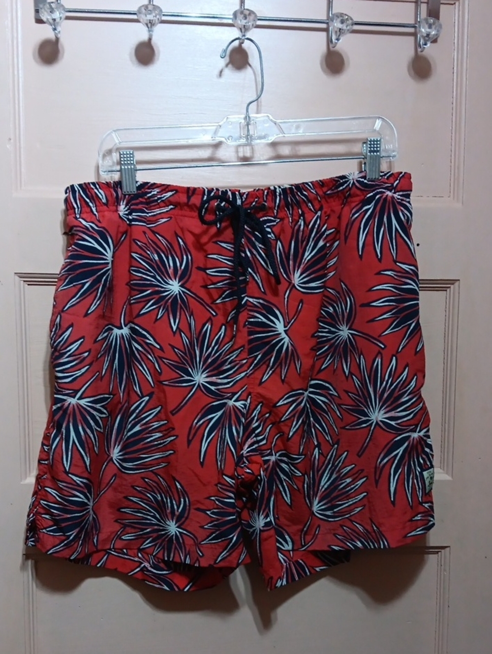Kipling Long Board Classics Red Palm-Print Drawstring Shorts & Matching Top